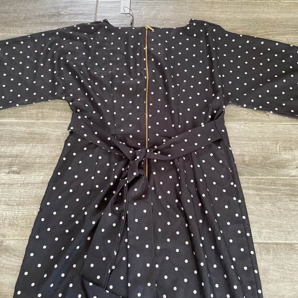 NWT Closet London Polka Dot Kimono Sleeve Midi Dress - Picture 6 of 7